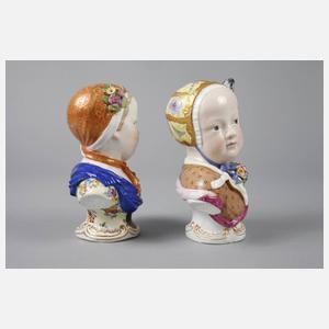 Meissen Paar Kinderbüsten