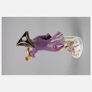 Meissen Waldhornbläser aus der Affenkapelle