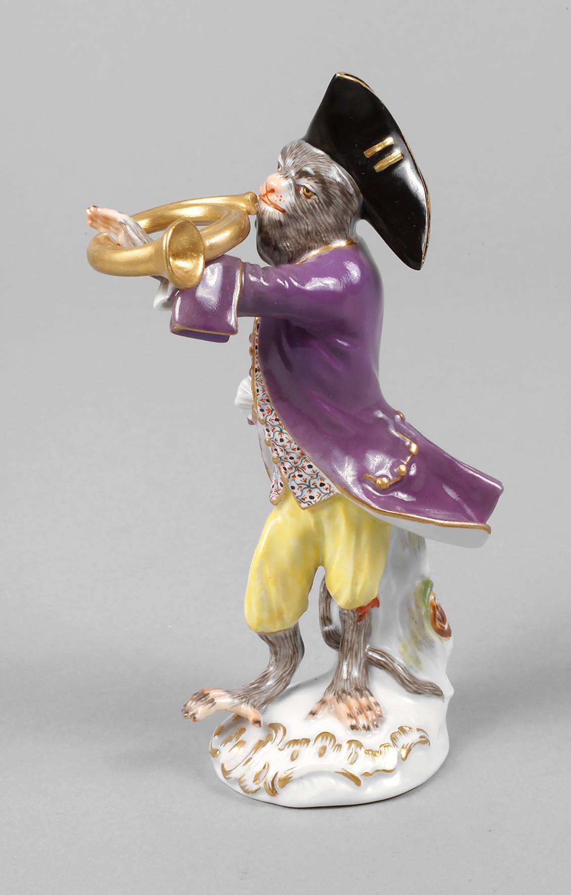 Meissen Waldhornbläser aus der Affenkapelle