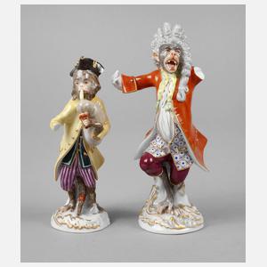 Meissen zwei Figuren aus der Affenkapelle