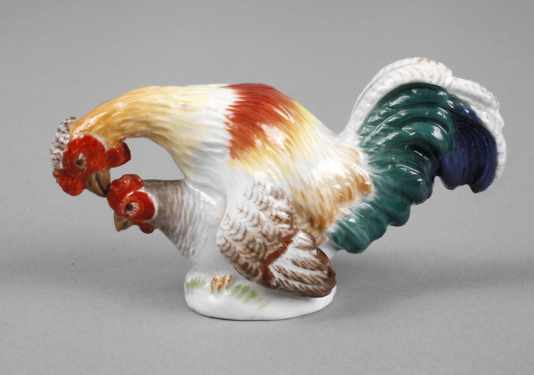Meissen Miniatur ”Hahn auf Henne”
