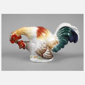 Meissen Miniatur ”Hahn auf Henne”