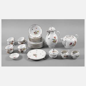 Nymphenburg Kaffee-/Teeservice Blumenmalerei