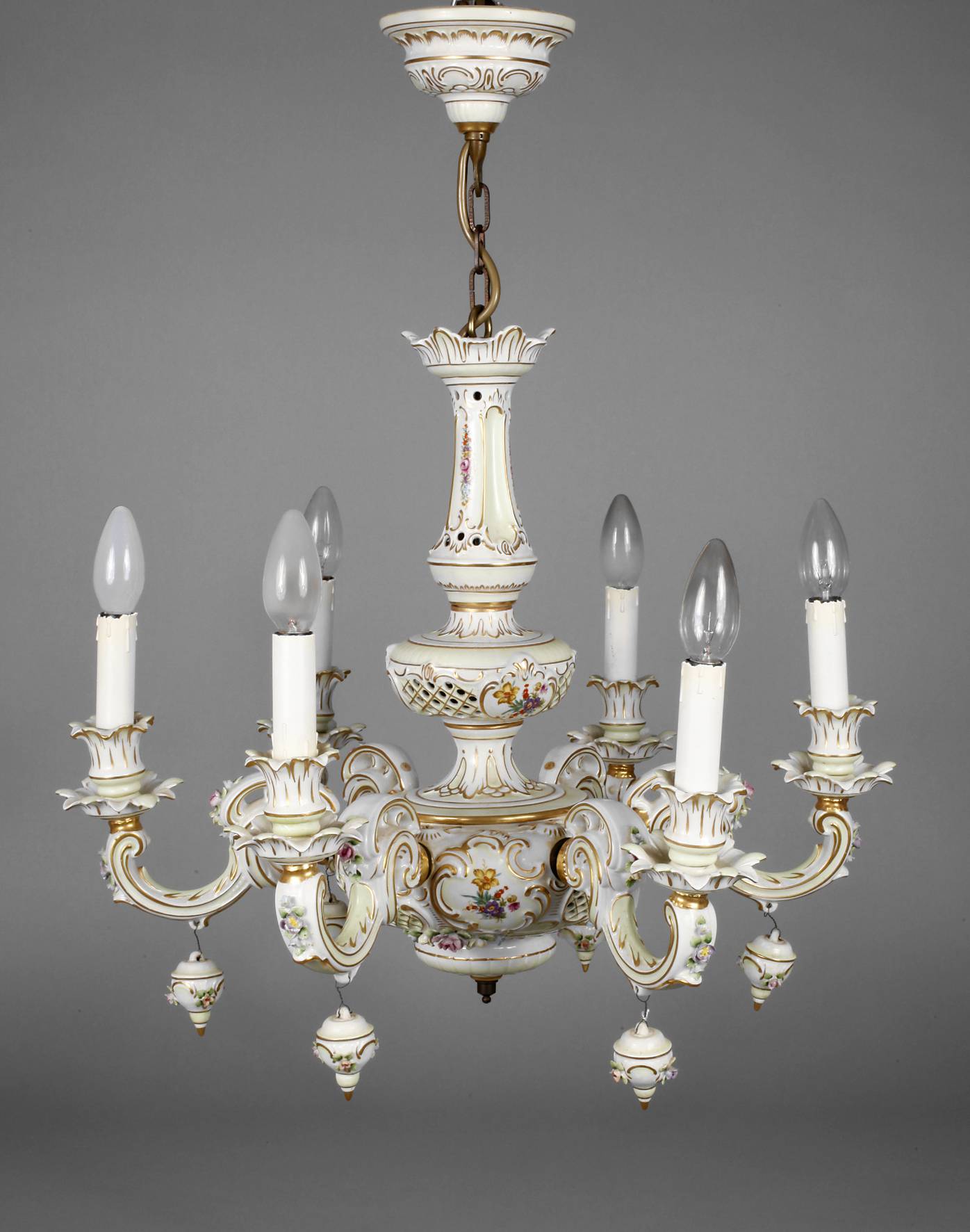 Josef Obermaier Deckenleuchter im Rokokostil