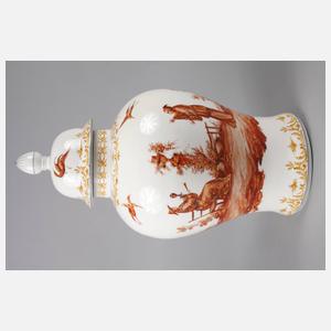 Potschappel Deckelvase Chinoiserie