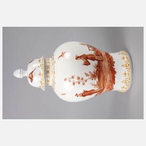 Potschappel Deckelvase Chinoiserie