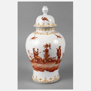 Potschappel Deckelvase Chinoiserie