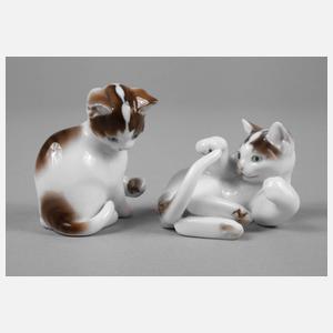 Rosenthal zwei Miniaturkatzen