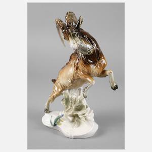 Volkstedt ”Steinbock mit Eidechse”