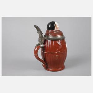 Figurenkrug als lächelnder Mönch