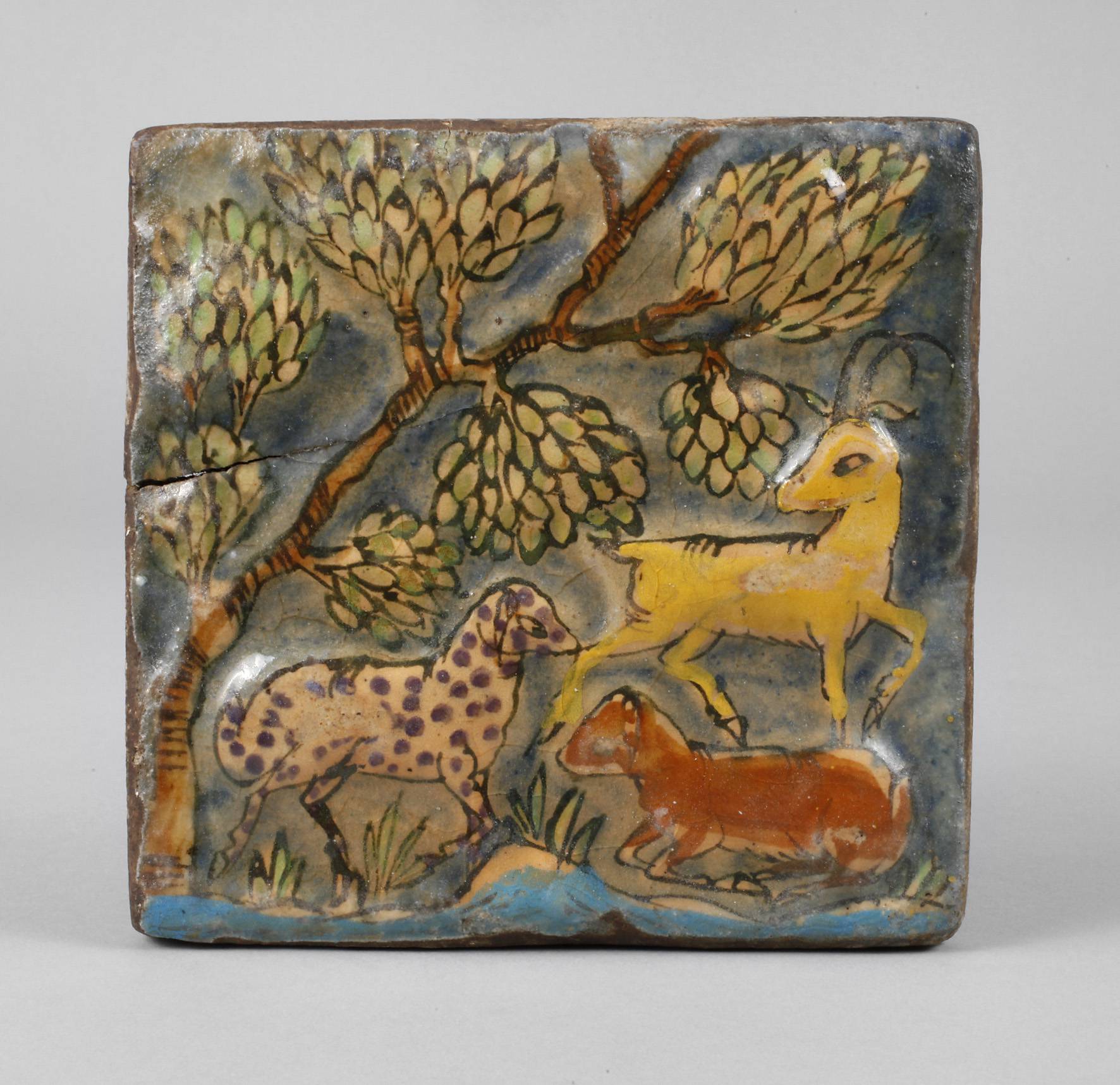 Fliese Persien mit Tiermotiven