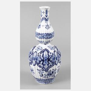 Fayence-Doppelkürbisvase