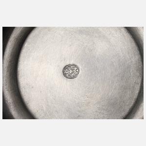 Fayencewalzenkrug mit Sachsenwappen