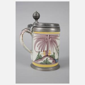 Wuchtiger Fayencewalzenkrug