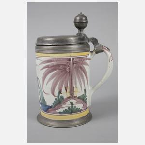 Wuchtiger Fayencewalzenkrug