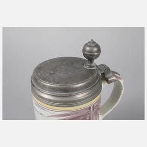 Wuchtiger Fayencewalzenkrug