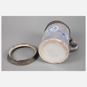 Großer Berliner Fayencewalzenkrug