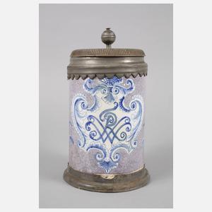 Großer Berliner Fayencewalzenkrug