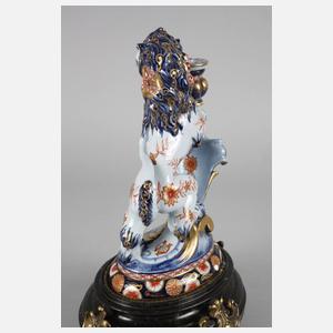 Émile Gallé Kerzenleuchter als Löwe