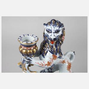 Émile Gallé Kerzenleuchter als Löwe