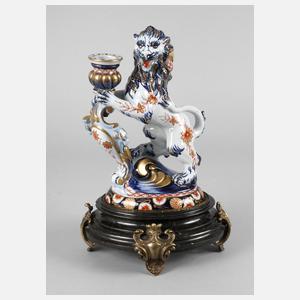 Émile Gallé Kerzenleuchter als Löwe