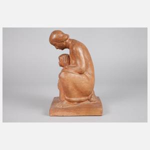 Terrakottafigur Mutter mit Kind