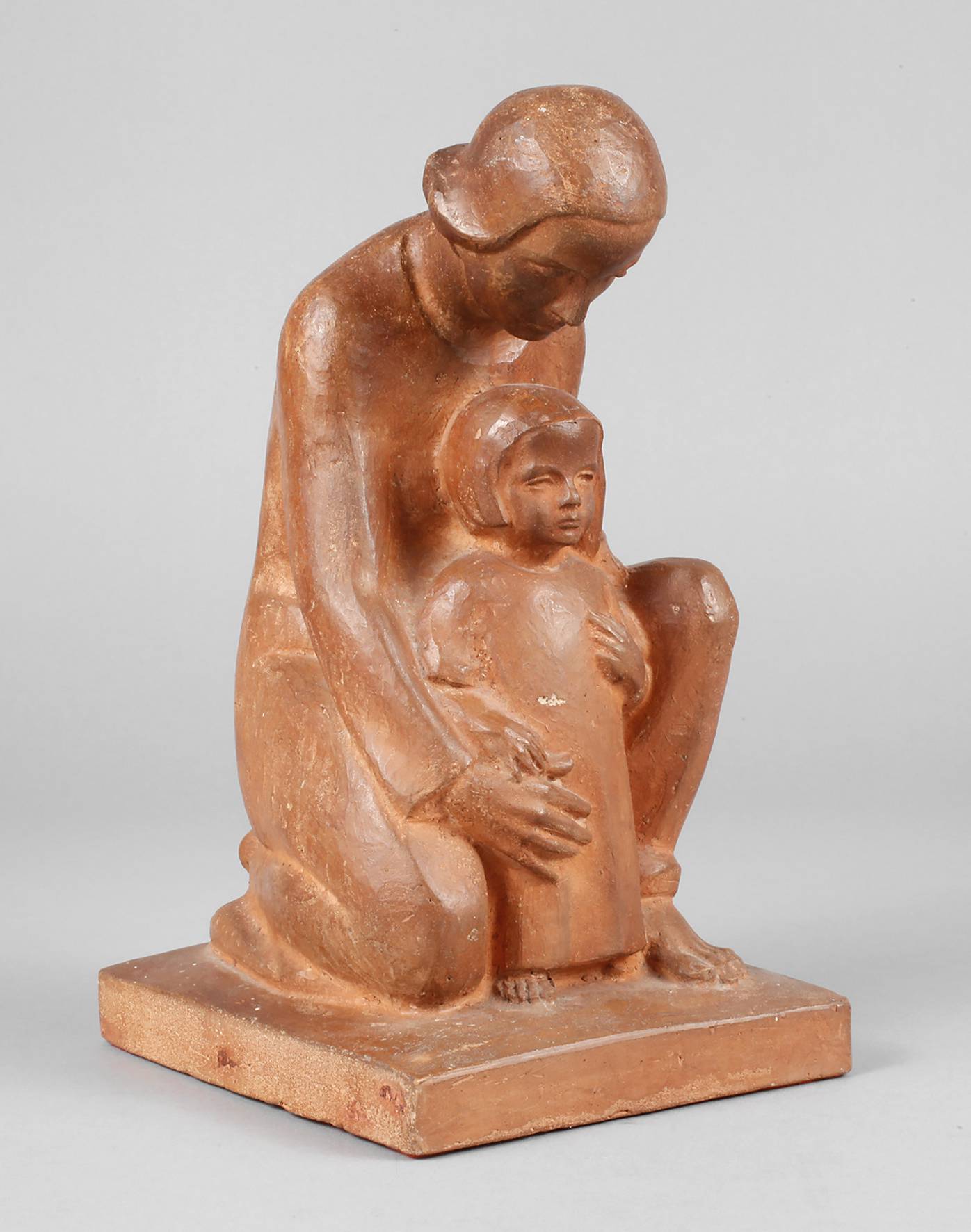 Terrakottafigur Mutter mit Kind