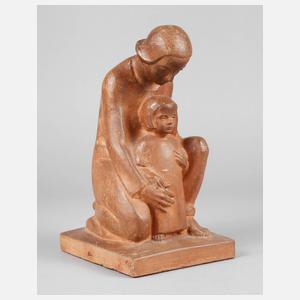 Terrakottafigur Mutter mit Kind