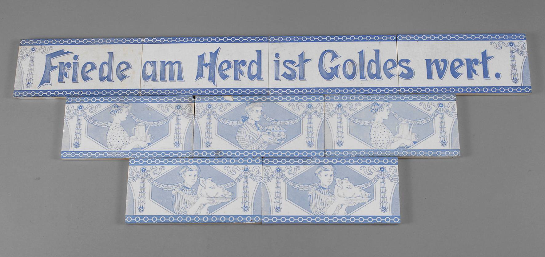 Fliesenband mit Spruch