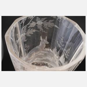 Jagdlicher Biedermeierbecher