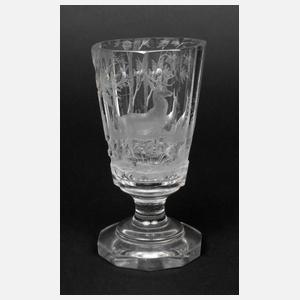 Jagdlicher Biedermeierbecher