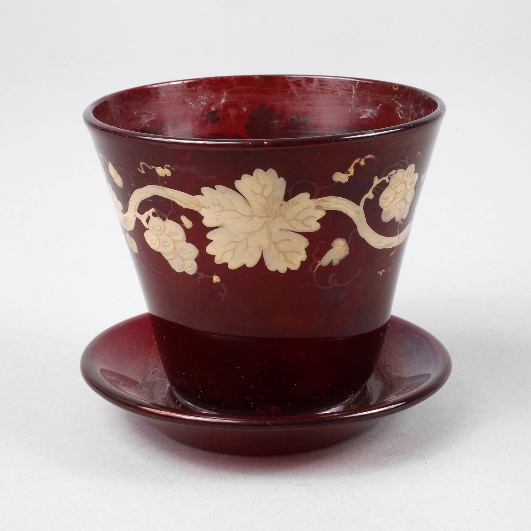 Rubinglasbecher Biedermeier