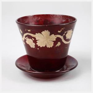 Rubinglasbecher Biedermeier