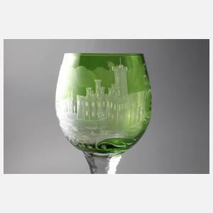 Römer mit Ansicht Burg Stolzenfels