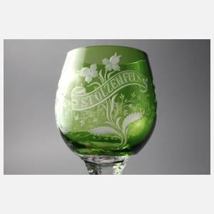 Römer mit Ansicht Burg Stolzenfels