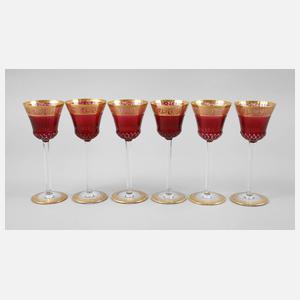 Sechs Weinrömer Jugendstil