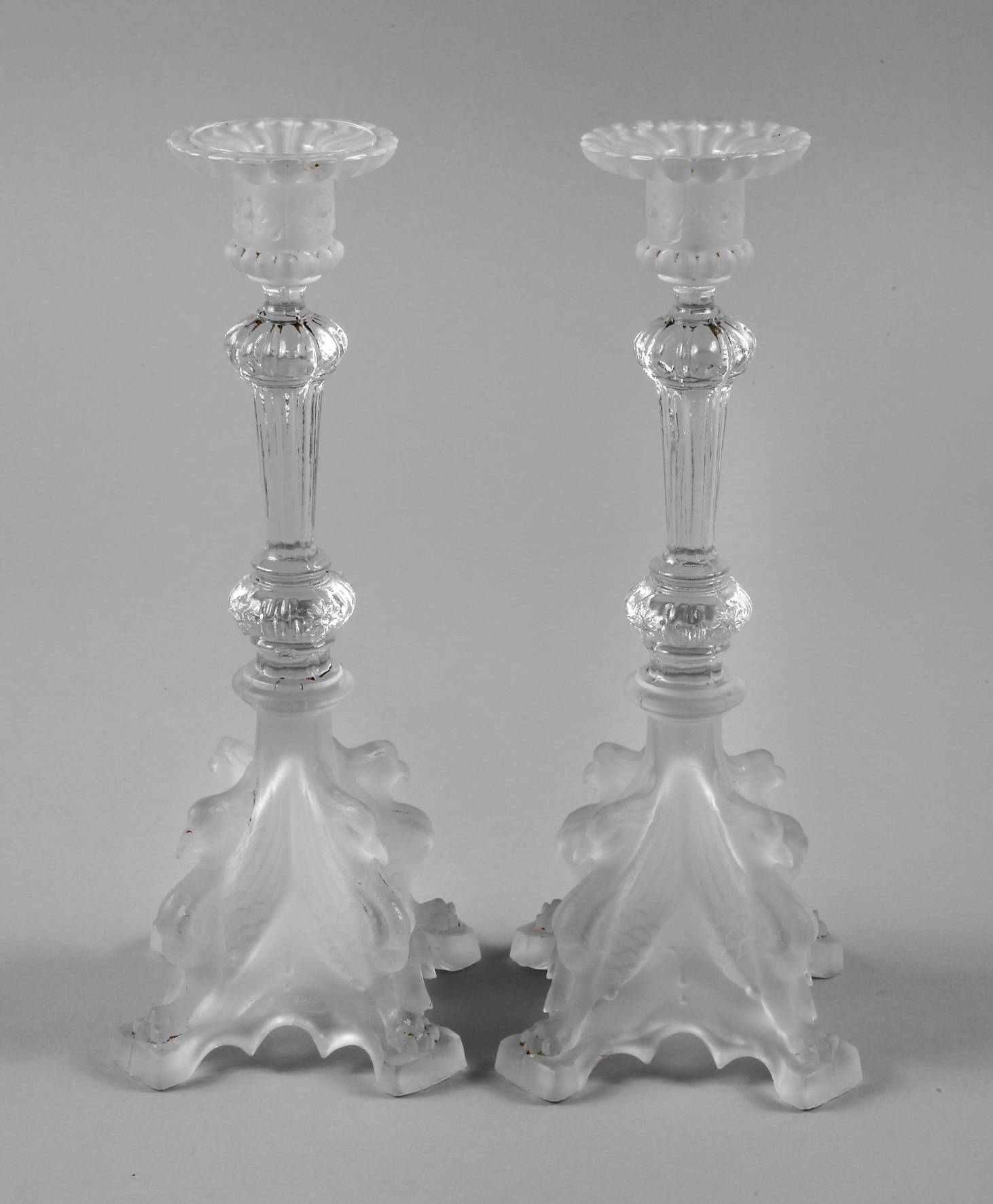 Paar Kerzenleuchter Val St. Lambert