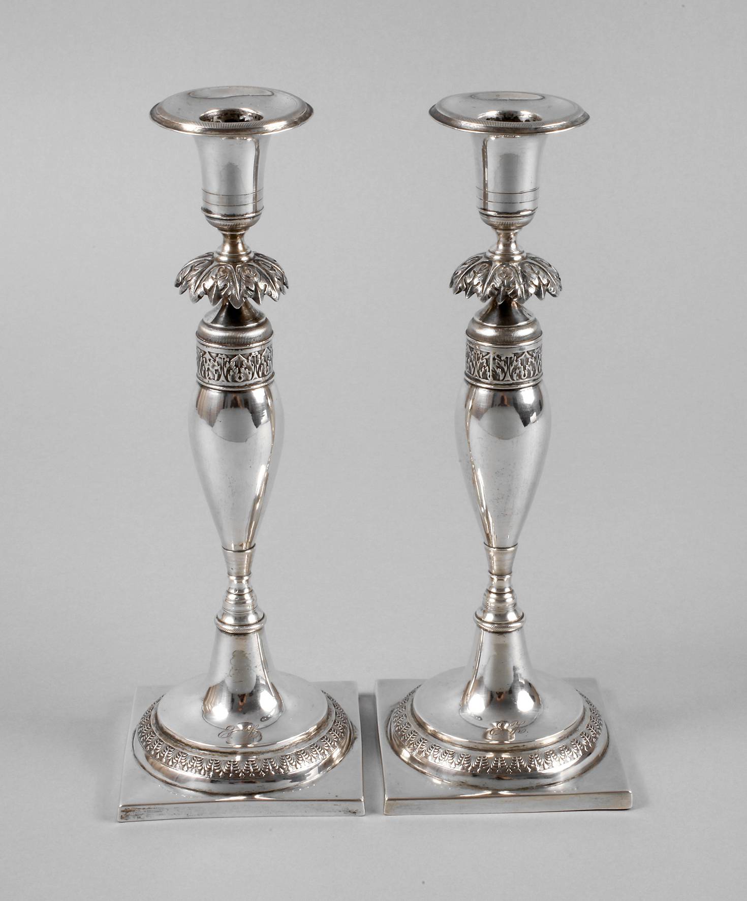 Paar Silberleuchter Biedermeier Berlin