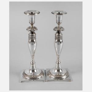 Paar Silberleuchter Biedermeier Berlin