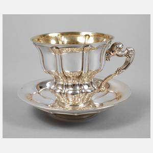 Schokoladentasse Silber