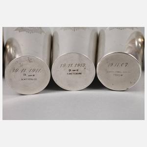 Konvolut Silberbecher Garderegiment Preußen