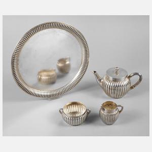 Silber Mokkaset Art déco