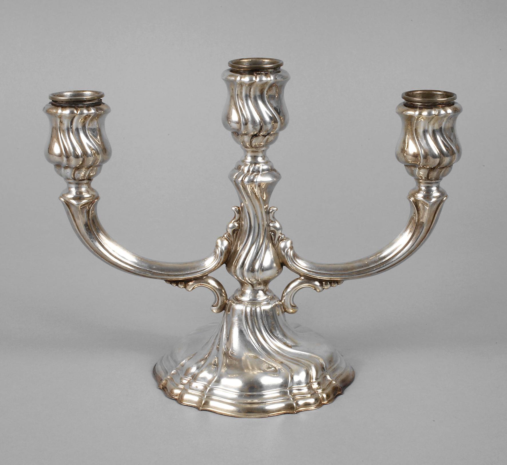 Dreiflammiger Silberleuchter