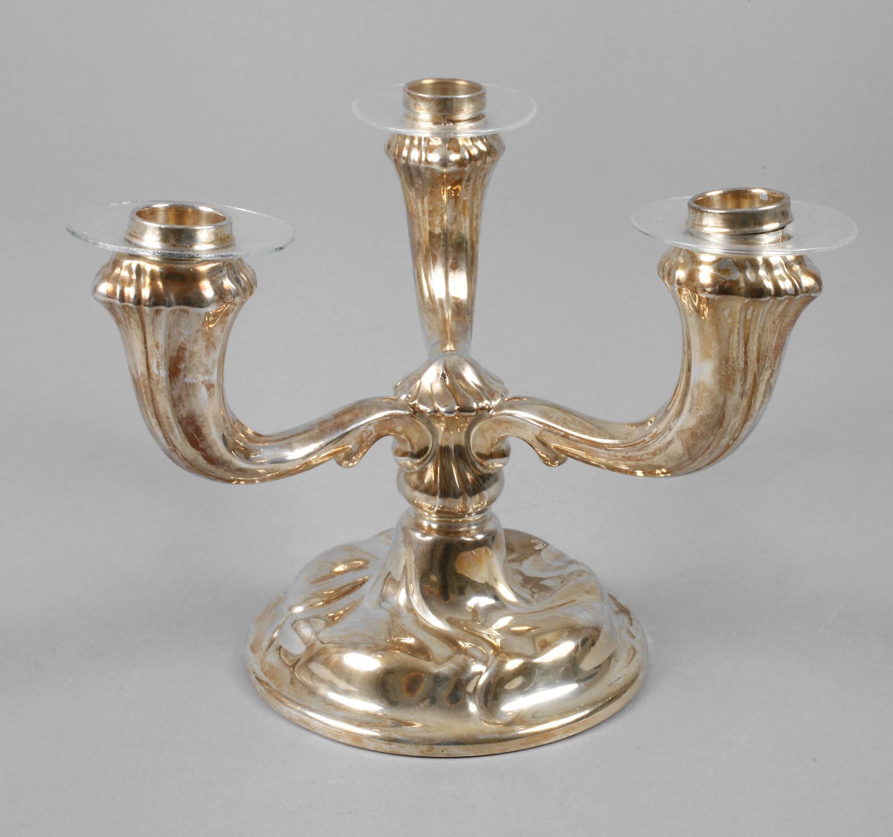 Dreiflammiger Silberleuchter