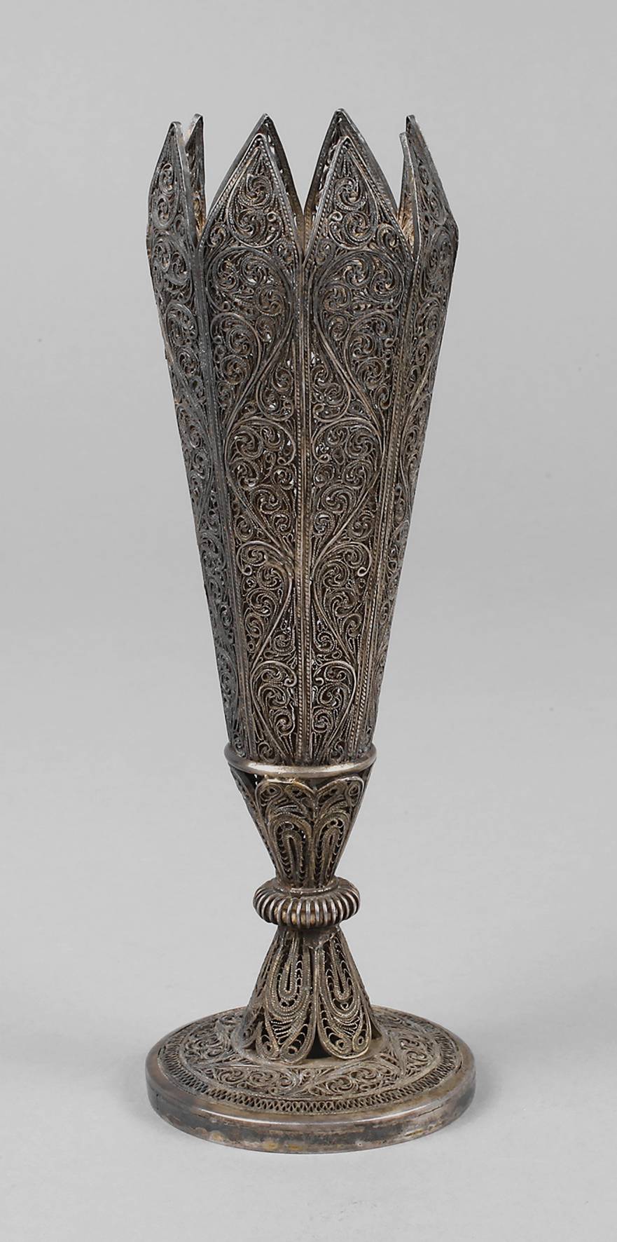 Silbervase Filigranarbeit