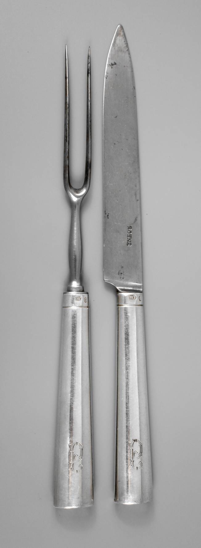 Silber Tranchierbesteck Biedermeier
