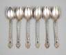 Sechs Mokkalöffel Silber