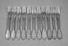Silber elf Menügabeln aus Adelsbesitz
