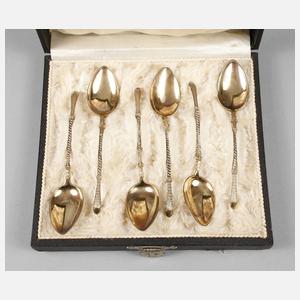 Silber sechs Mokkalöffel