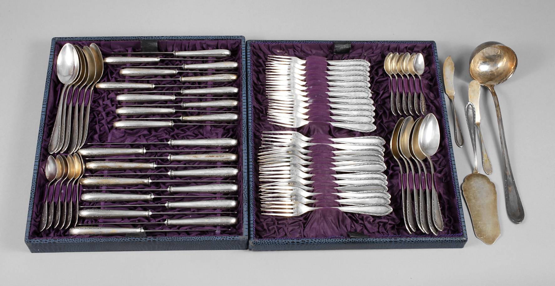 Großes Jugendstil-Silberbesteck